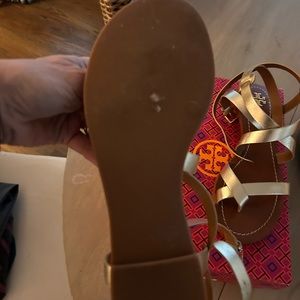 tory burch gold sandals